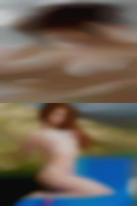 Cheerful and naked funny woman.
