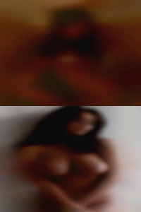 Either text or in women looking person.